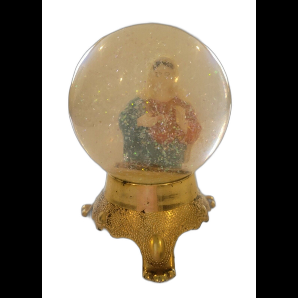 Eleco Snow Globe Virgin Mary Vintage Rare 5 1/2 Inches Tall